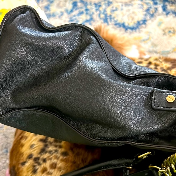 Michael Kors-XL-Hamilton Black Grain Leather Sholder bag,satchel,Gold Hardware, - Picture 14 of 17